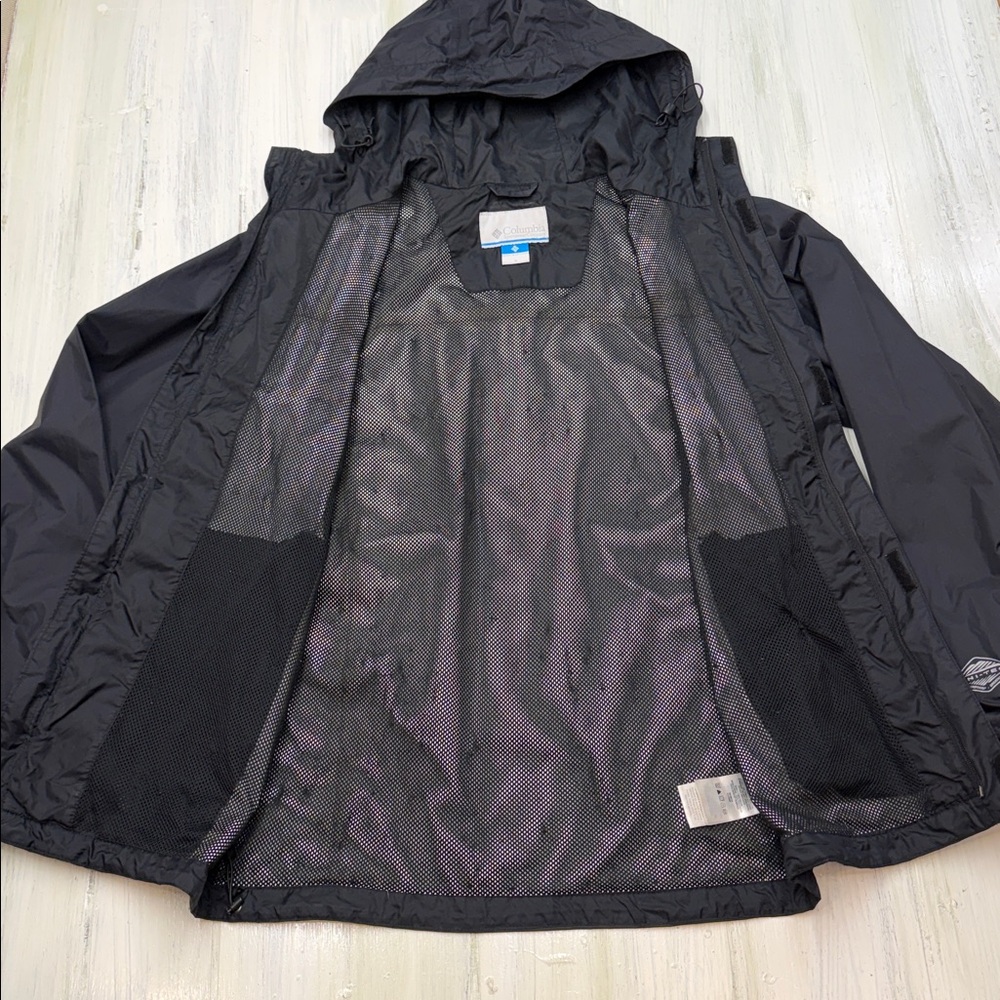 Columbia Men's Watertight™ II Black Hooded Utility Rain Jacket Sz S - Picture 9 of 13